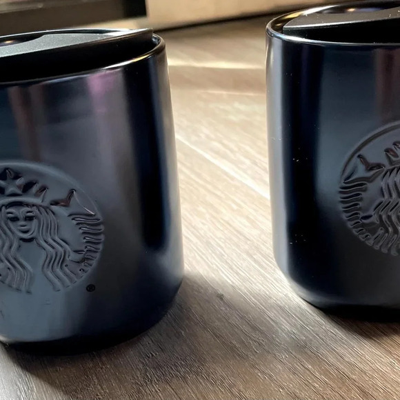 2 Starbucks 2020 Purple Blue Iridescent Ceramic Cup Mug 8 oz - Picture 2 of 6